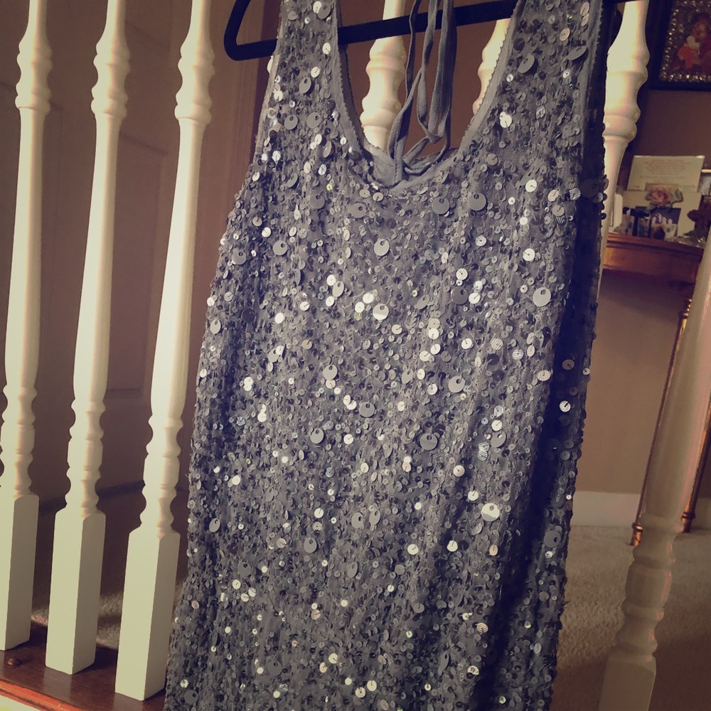 Simple Sequin Dress with Slip